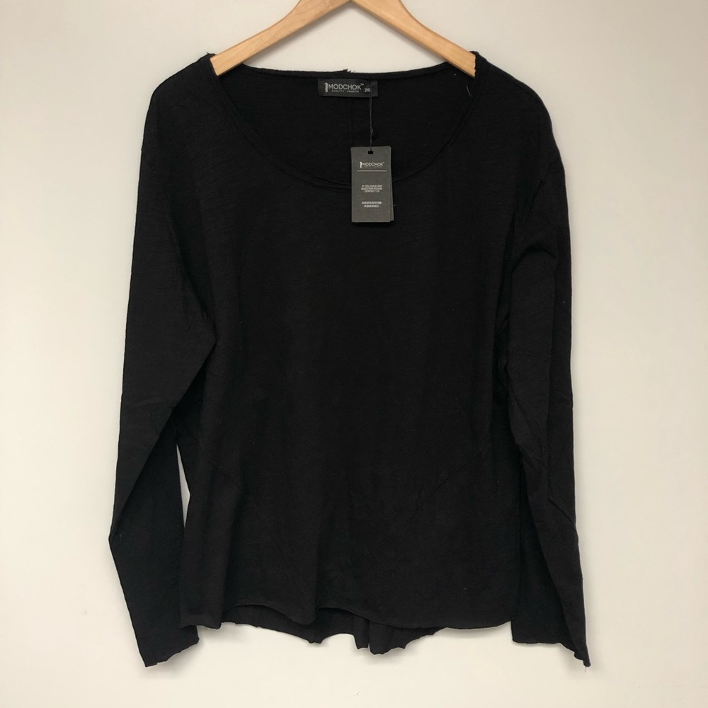 NWT ModChok 2XL Black Long Sleeve Shirt
